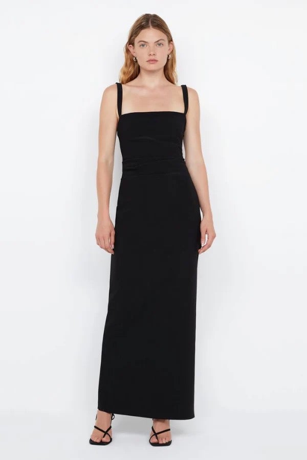 Bec & Bridge Leora Tuck Maxi Dress - Black photo 4