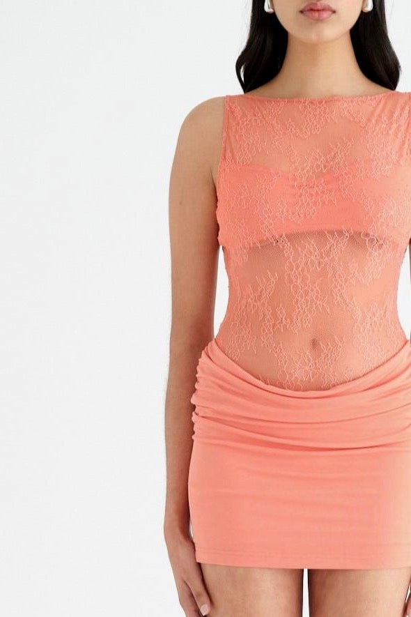 Benni Raffy Mini Dress - Grapefruit photo 2
