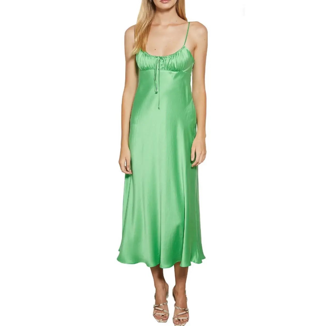 Bec & Bridge Sour Apple Silk Dress Green Size AU 6 photo 2
