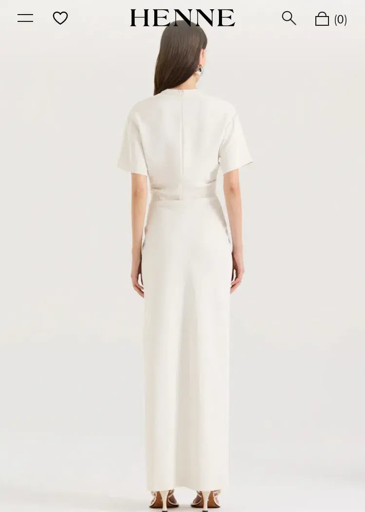 HENNE Avila Dress - Cream Size 14 photo 6