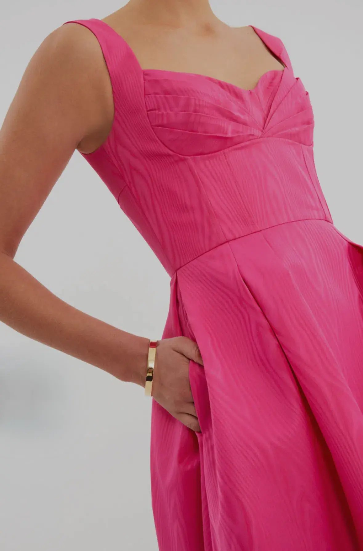 Rebecca Vallance Lyla Midi Dress Hot Pink Size 16 photo 4