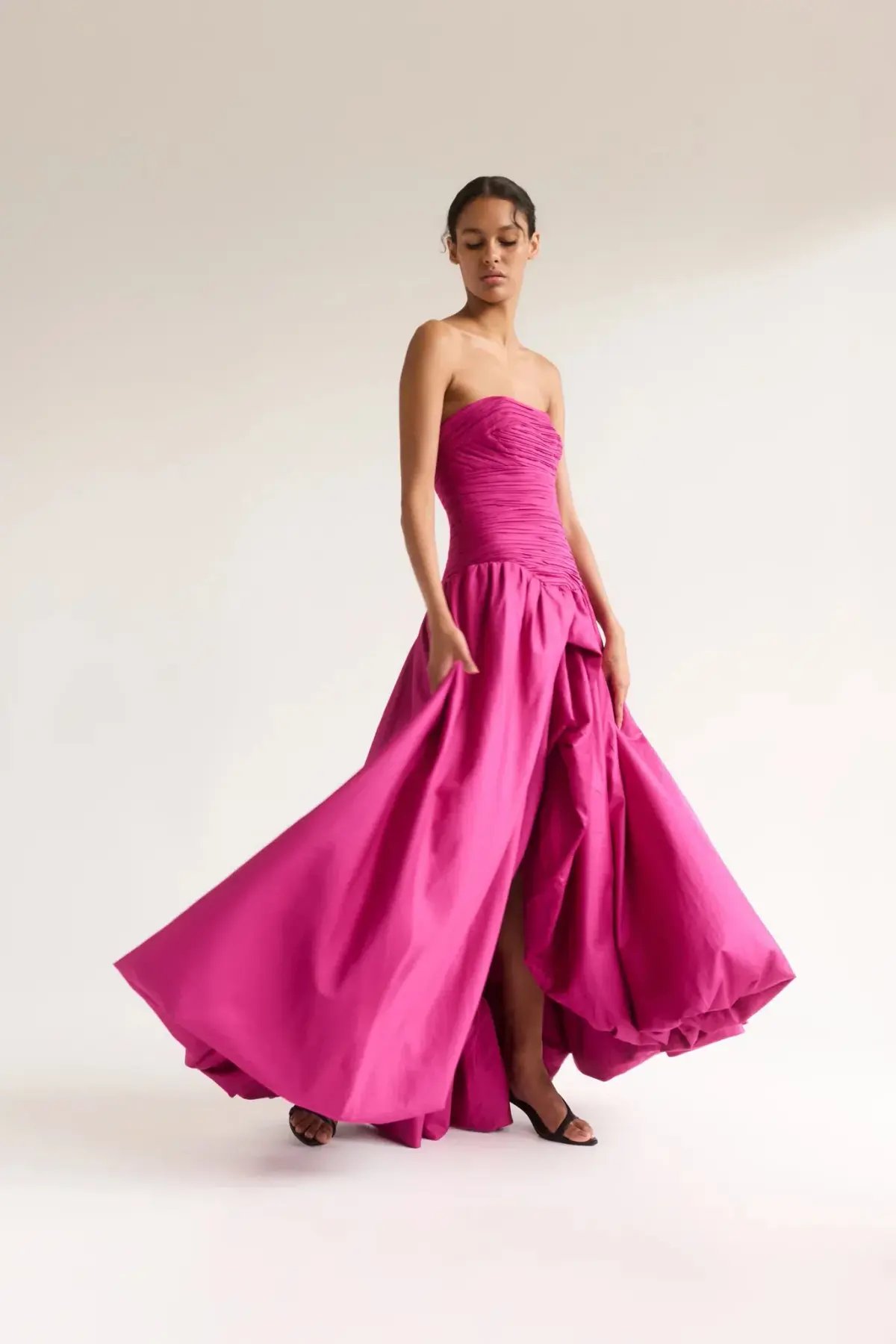 Aje Violette Bubble Hem Maxi Dress Deep Magenta Size AU 10 photo 4