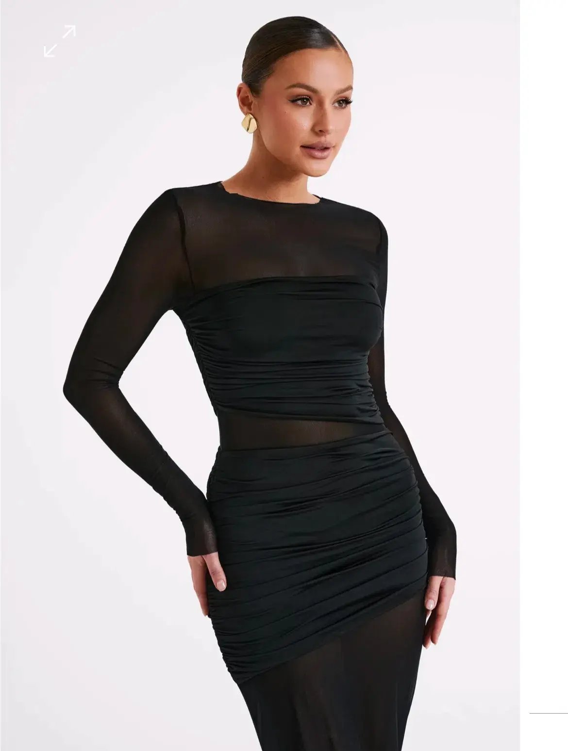 Meshki Kate Mesh Dress Black Size M/Au 10 photo 3