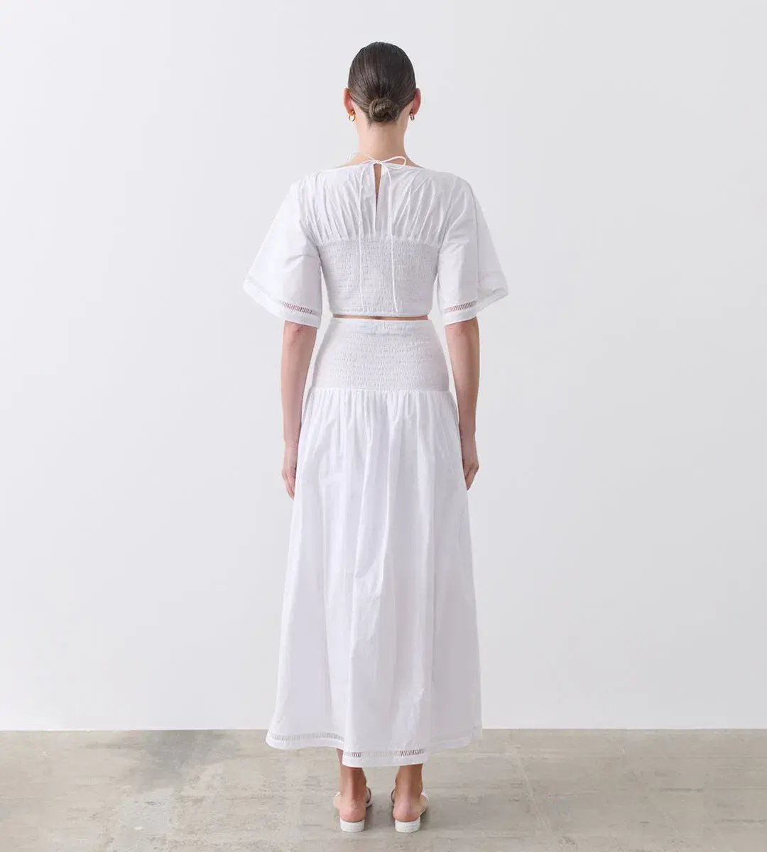 Joslin Yoko Cotton Skirt/Dress in Optical White Size 10 photo 4