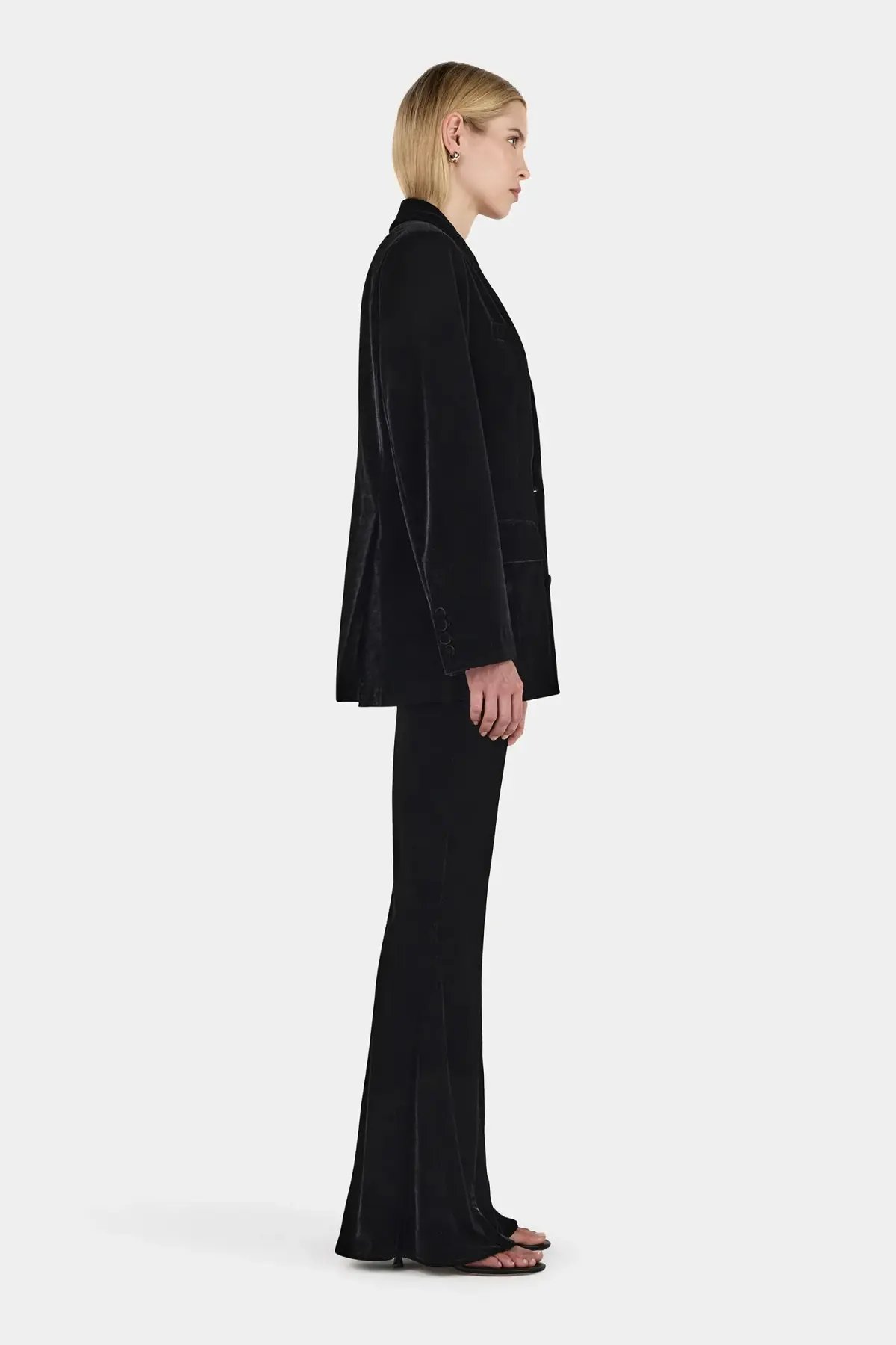 Hansen and Gretel Alistair Velvet Blazer Black Size 12/L photo 3