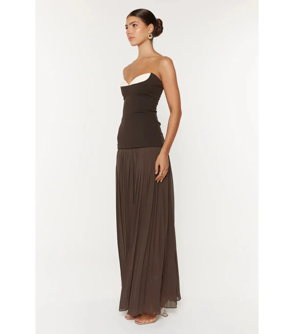 She is OLLÁ Nicolette Maxi Dress Espresso Size M / AU 10 photo 2