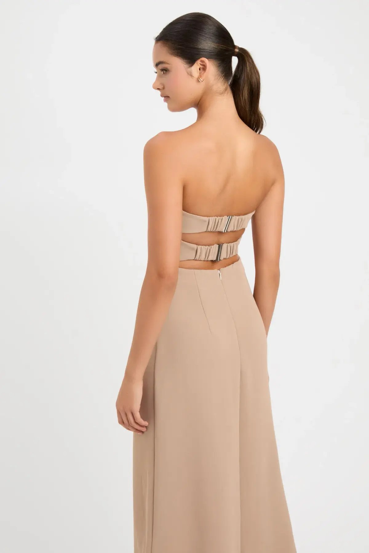 Kookai Alpha Strapless Dress Nude Size 6 photo 3