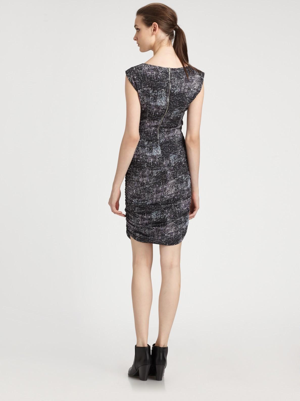 Iro Print Dress Heidi Black Grey Size 10 photo 2