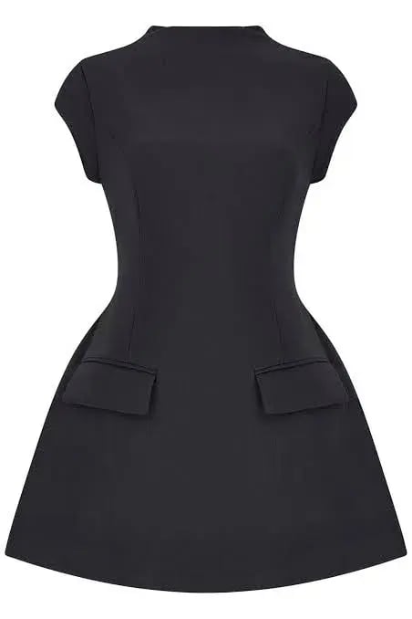 Odd Muse Ultimate Cap Sleeve Mini Dress Black Size AU 6 photo 4