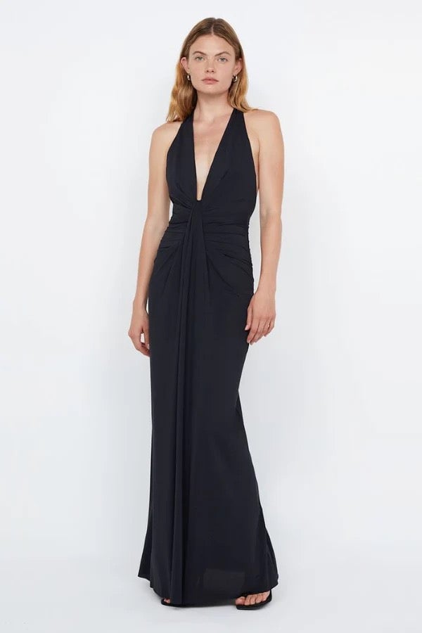 Bec & Bridge Tillie Drape Maxi Dress - Black photo 3