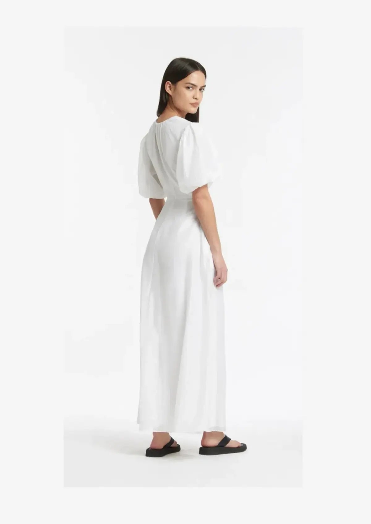 Sir the Label Franc Puff Sleeve Maxi Dress White Size AU 8 photo 3