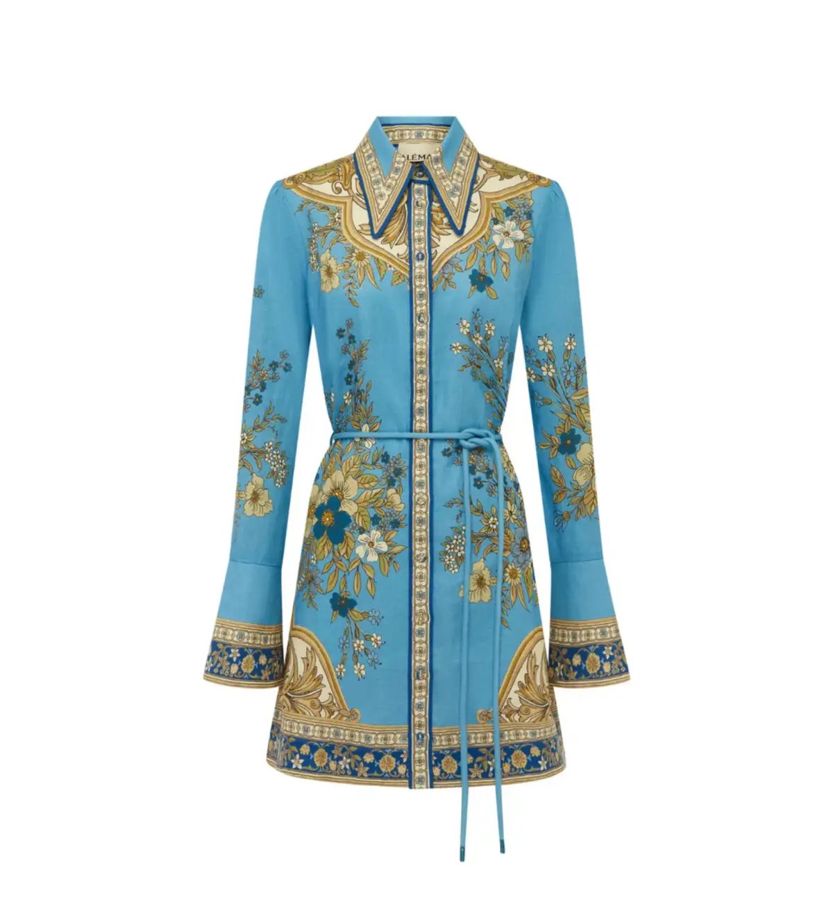 Alemais Cassie Mini Dress in Blue Size AU 10 photo 3