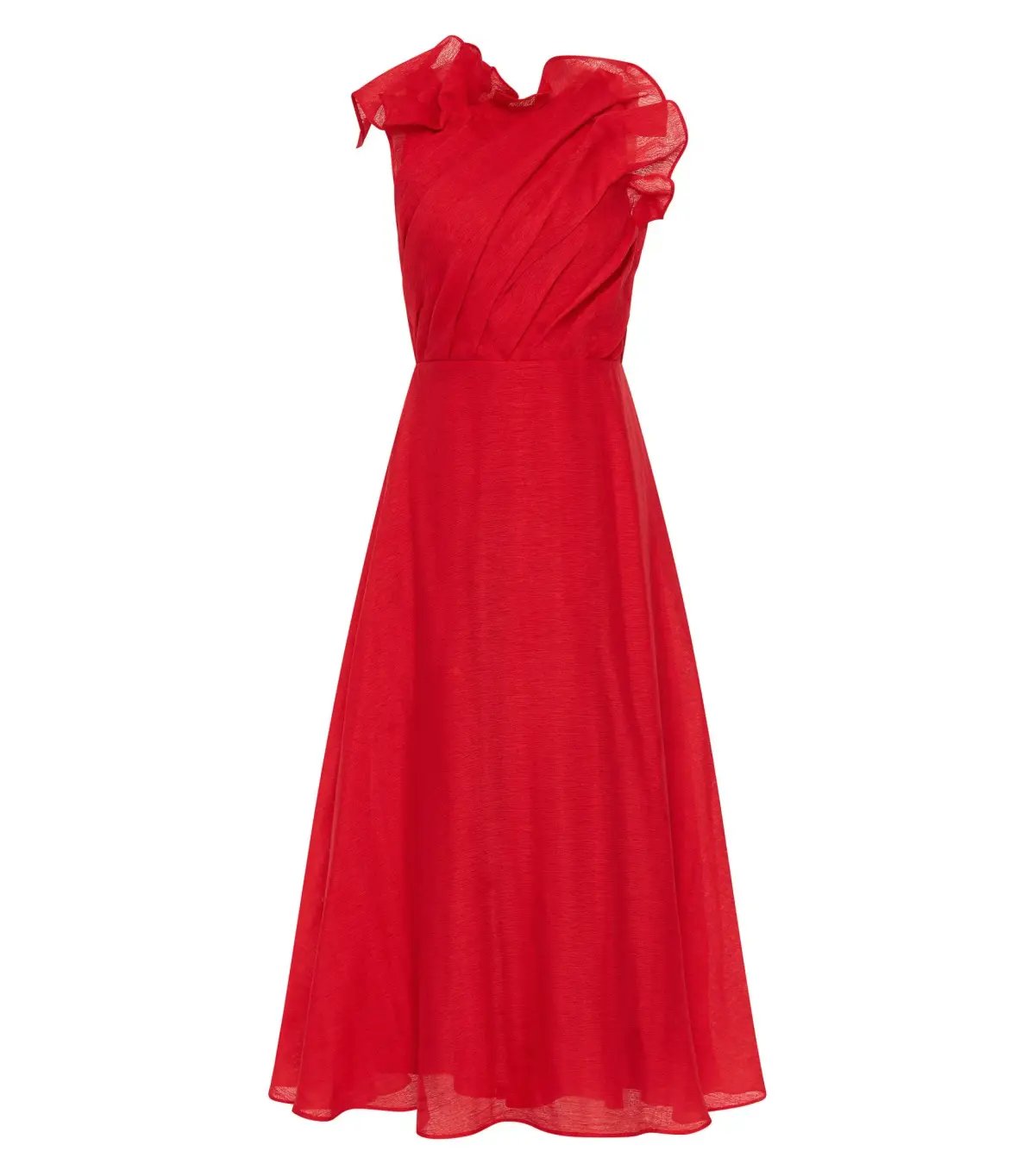 Aje Genesis Midi Dress Scarlet Red Size AU 10 photo 4