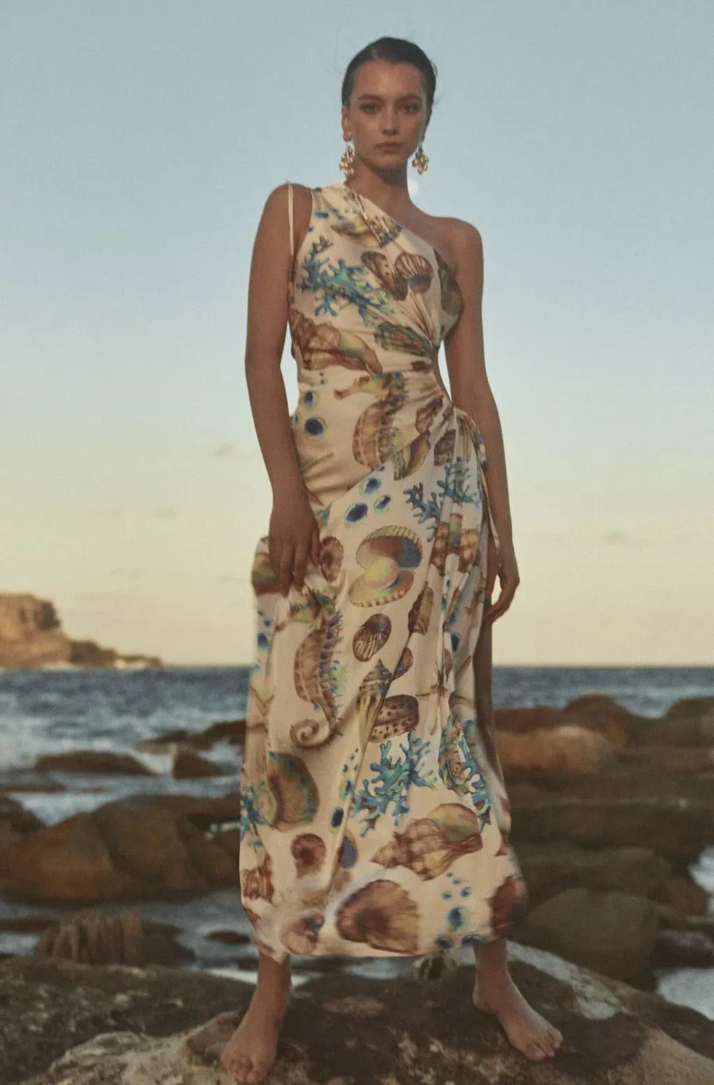 Sonya Moda Nour Seashell Maxi Dress Print Size 10 photo 4