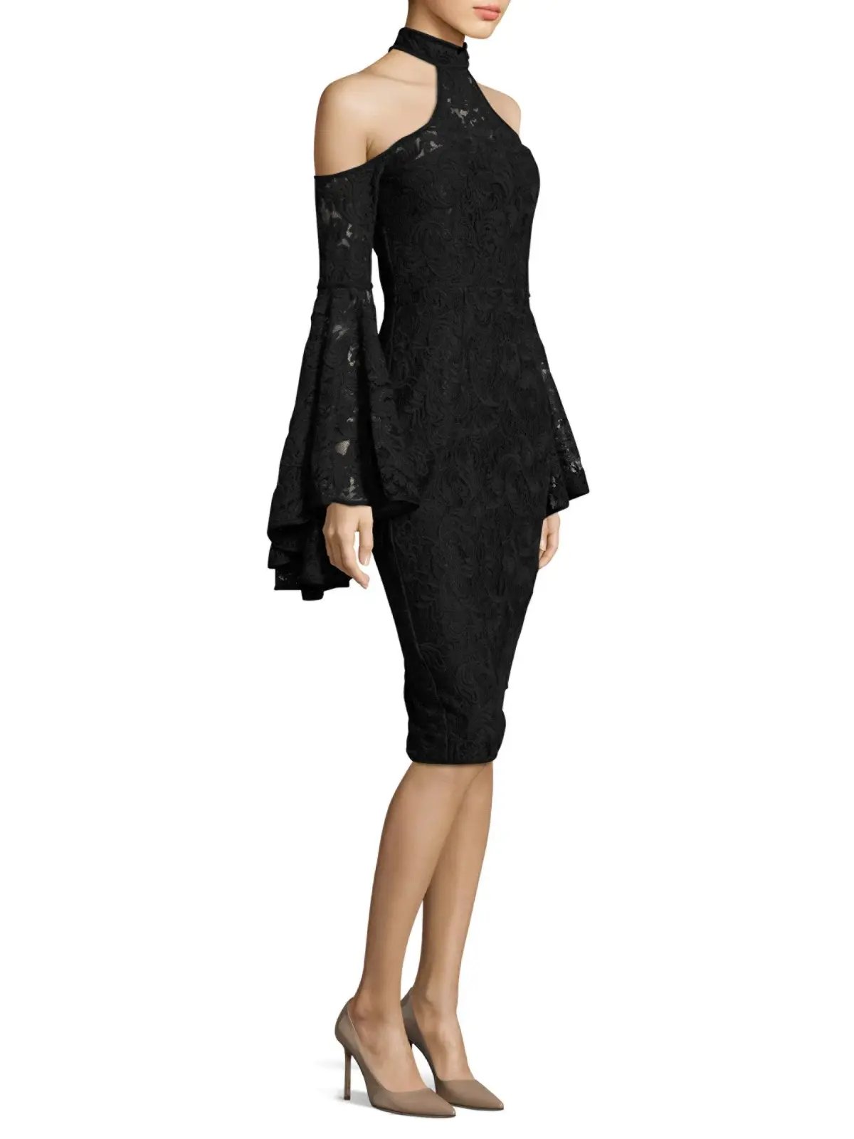 MISHA Poppy Lace Dress Black Size 6/XS photo 2