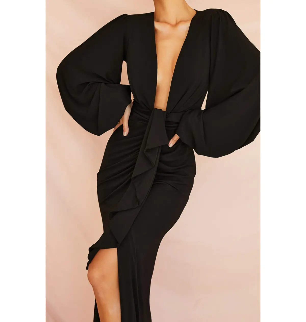 House of CB Alexandra Dress Black Size AU 8 photo 2