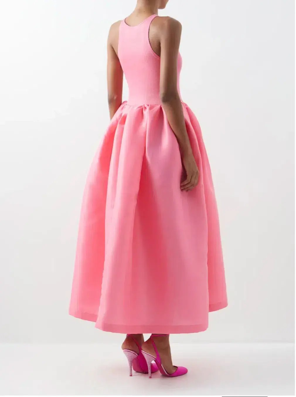Marques' Almeida Cotton And Taffeta Midi Dress in Pink Size S / Au 8 photo 2