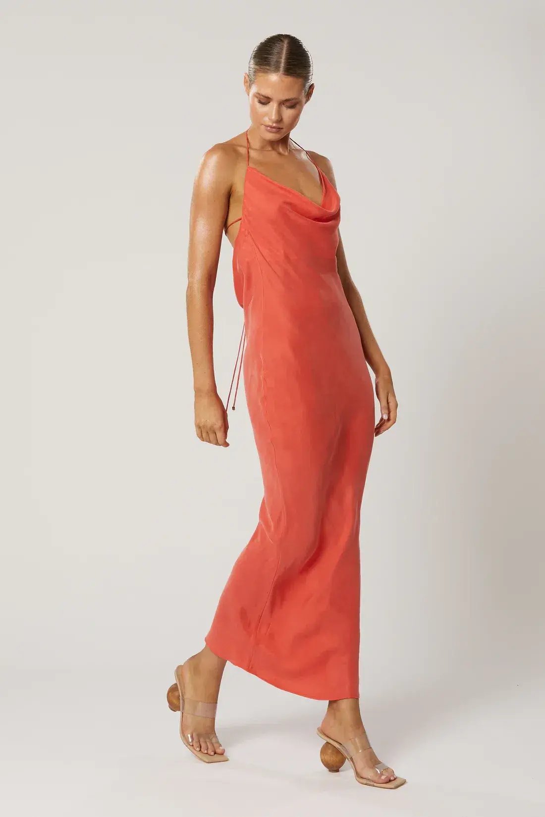 Winona Marcella Cowl Dress Scarlet Red Size XXS / AU 4 photo 5