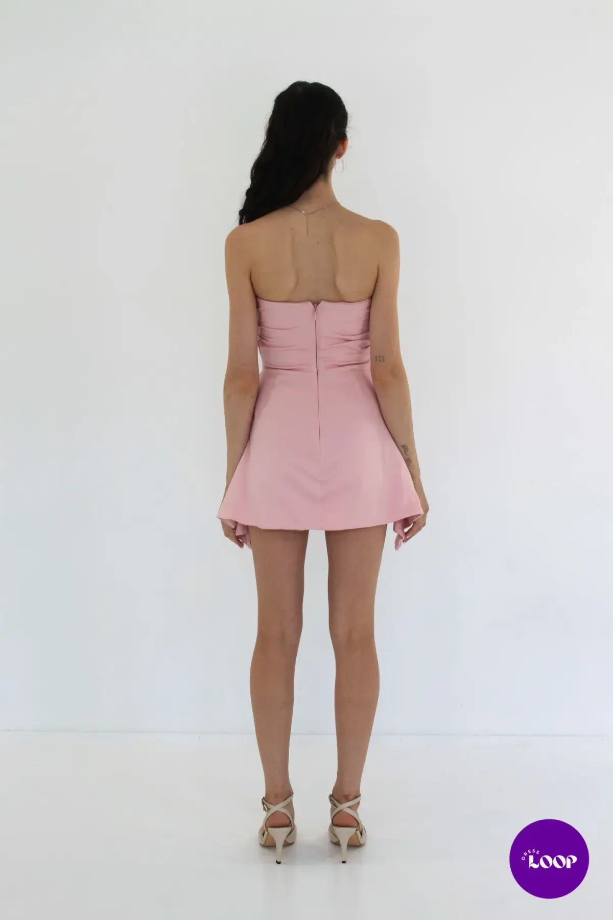 House of CB Jasmine Draped Strapless Corset Mini Dress Rose Pink Size S / AU 8 photo 4
