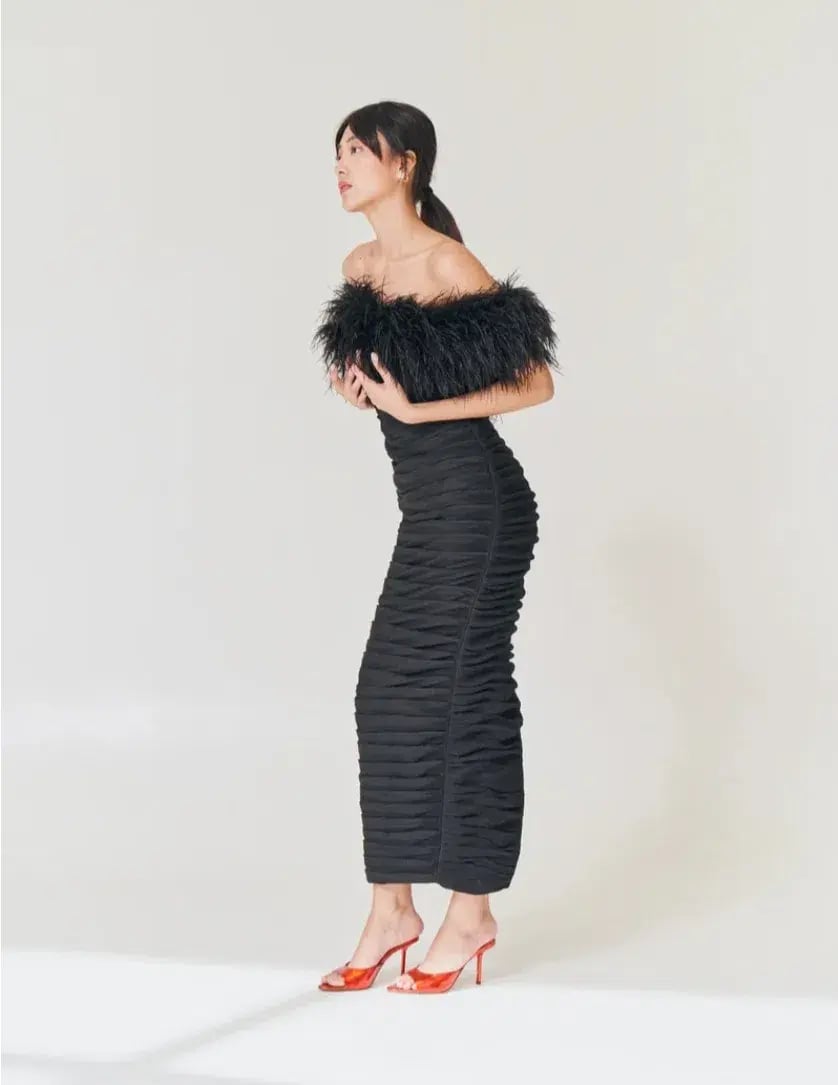 Rachel Gilbert Zion Midi Dress Black Size 2 / AU 10 photo 4