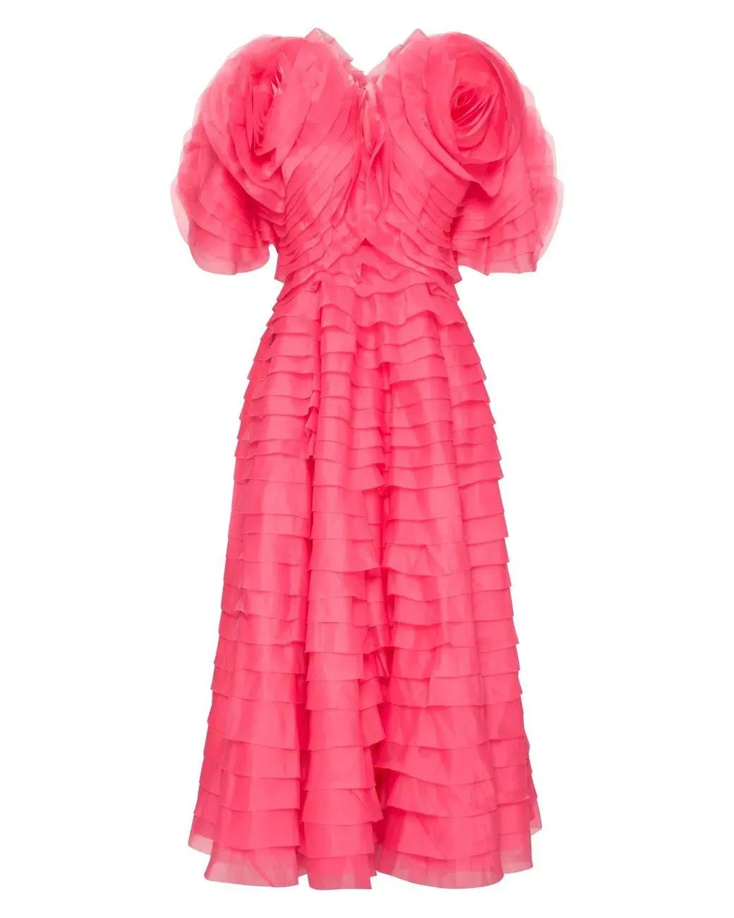 AJE Amour Ruffle Midi Dress in Berry Size 16 photo 4