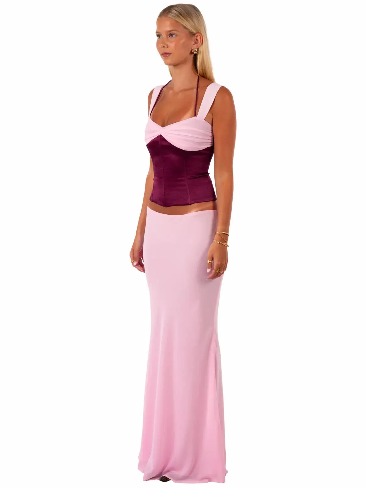 I Am Delilah Scarlett Corset Maxi Skirt Set Berry Size AU 8 photo 2