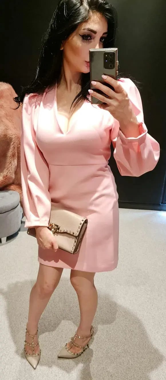 Sandro Long Sleeve Mini Dress Pink Size 6 photo 3