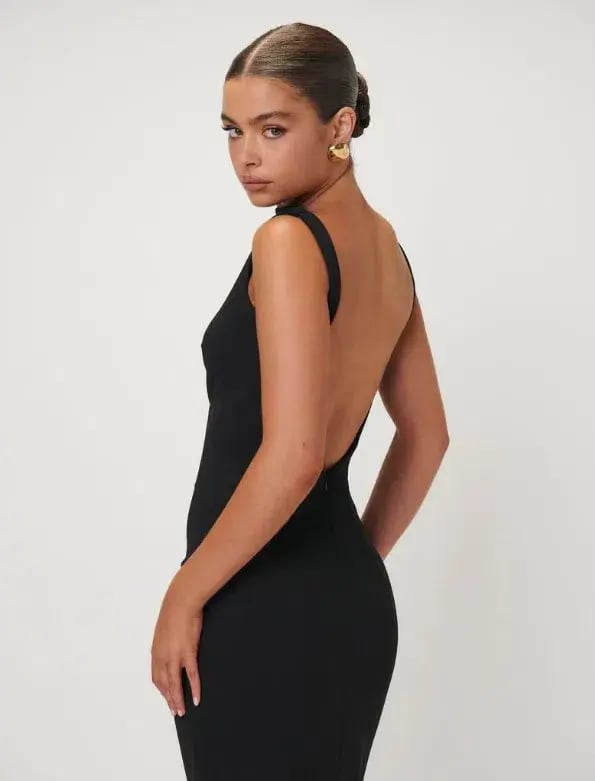 Effie Kats Verona Gown Dress Black Size 6 photo 2