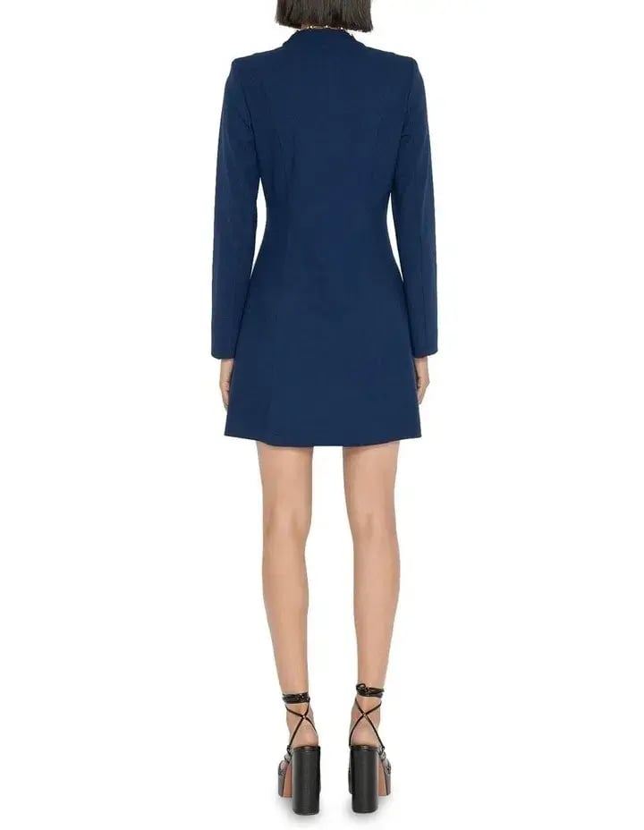 Cue Double Breasted Blazer Dress Navy Size 8 photo 3