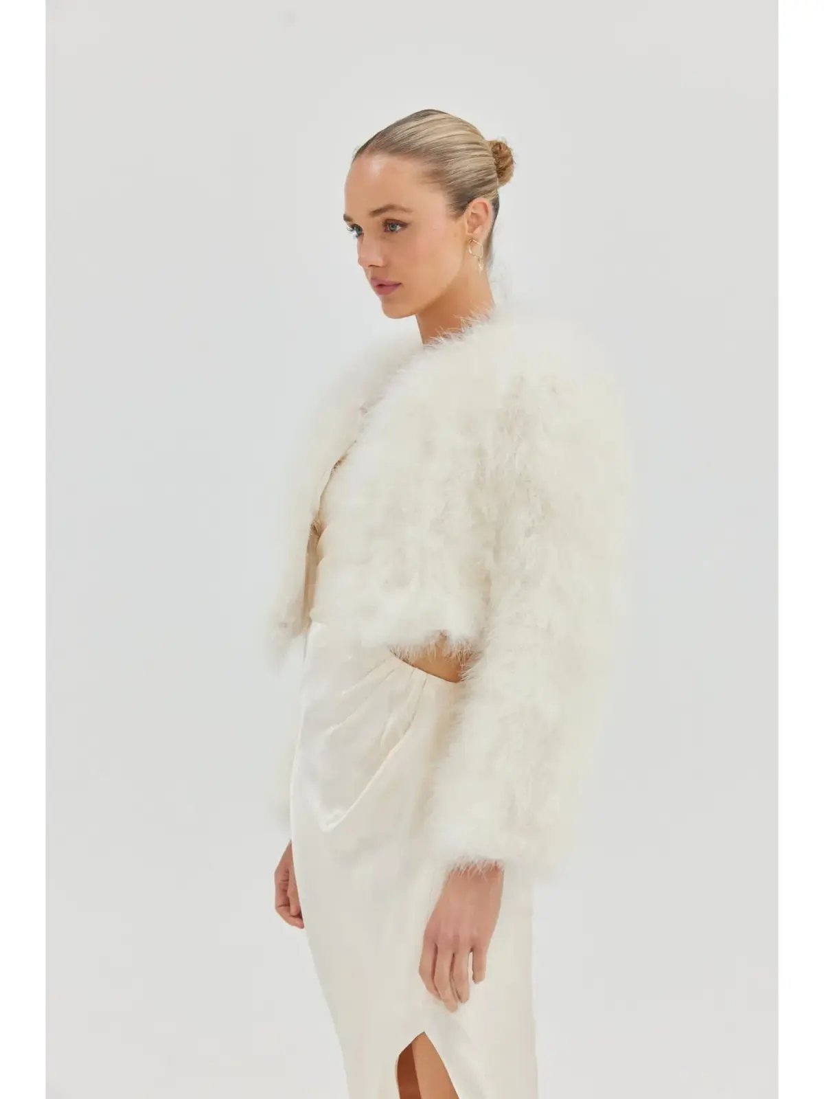 Bubish Luxe Bridal Manhattan Crop Jacket in Ivory Size XS / AU 6 photo 2
