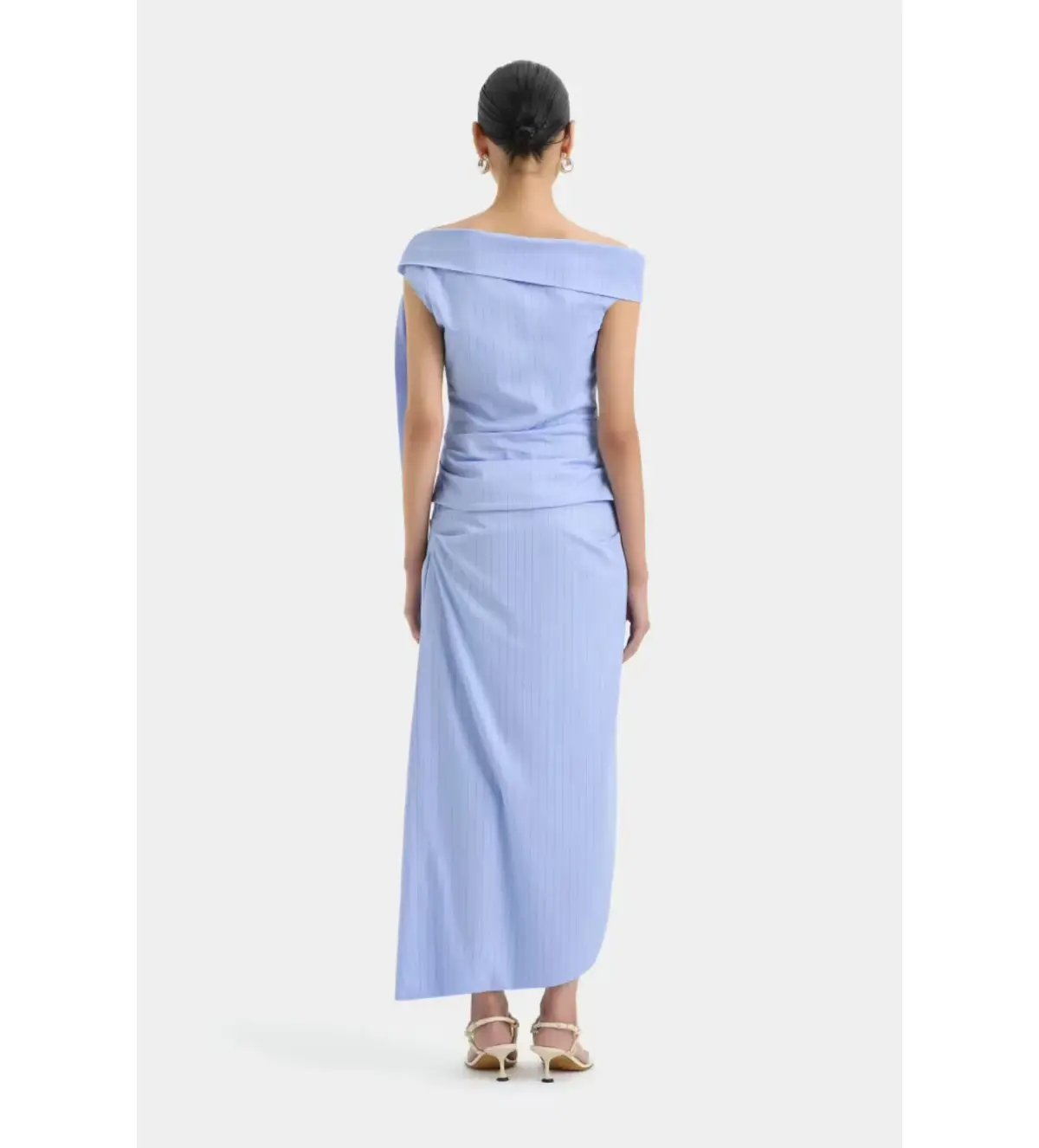 Sir The Label Lori Midi Skirt And Top Set In Sky Blue Size 1/ AU 8 photo 3