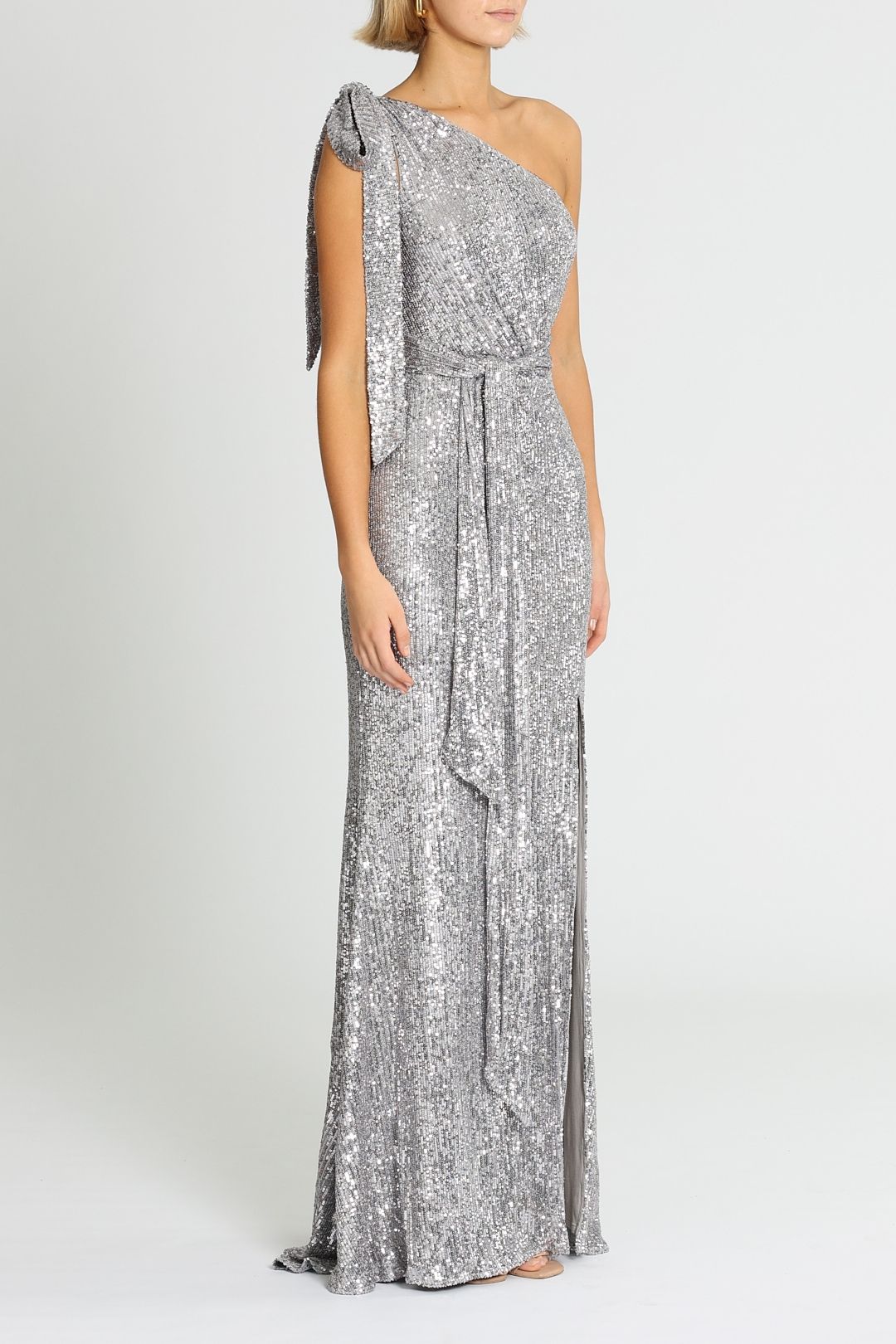 Scala Sequin Gown - Pewter photo 2
