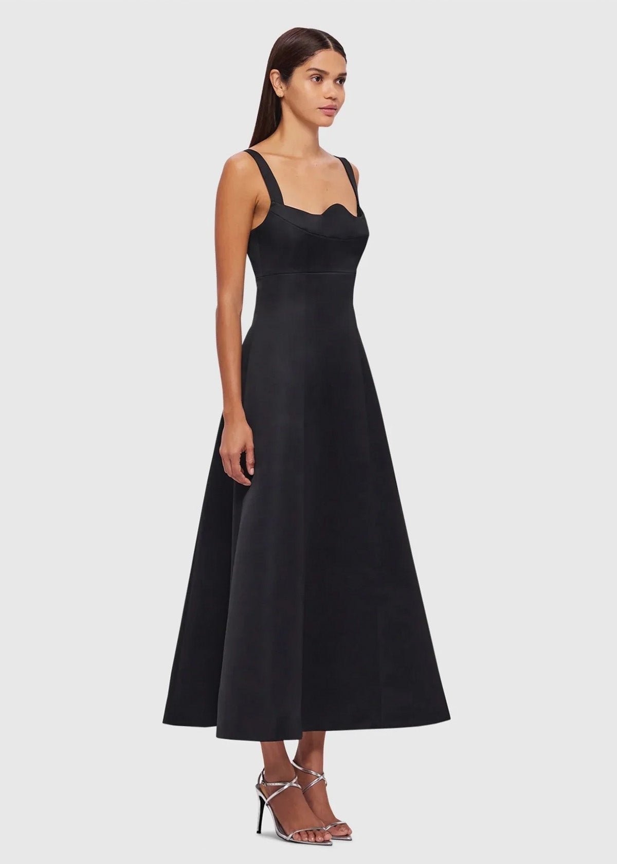 Odette Midi Dress in Black photo 4