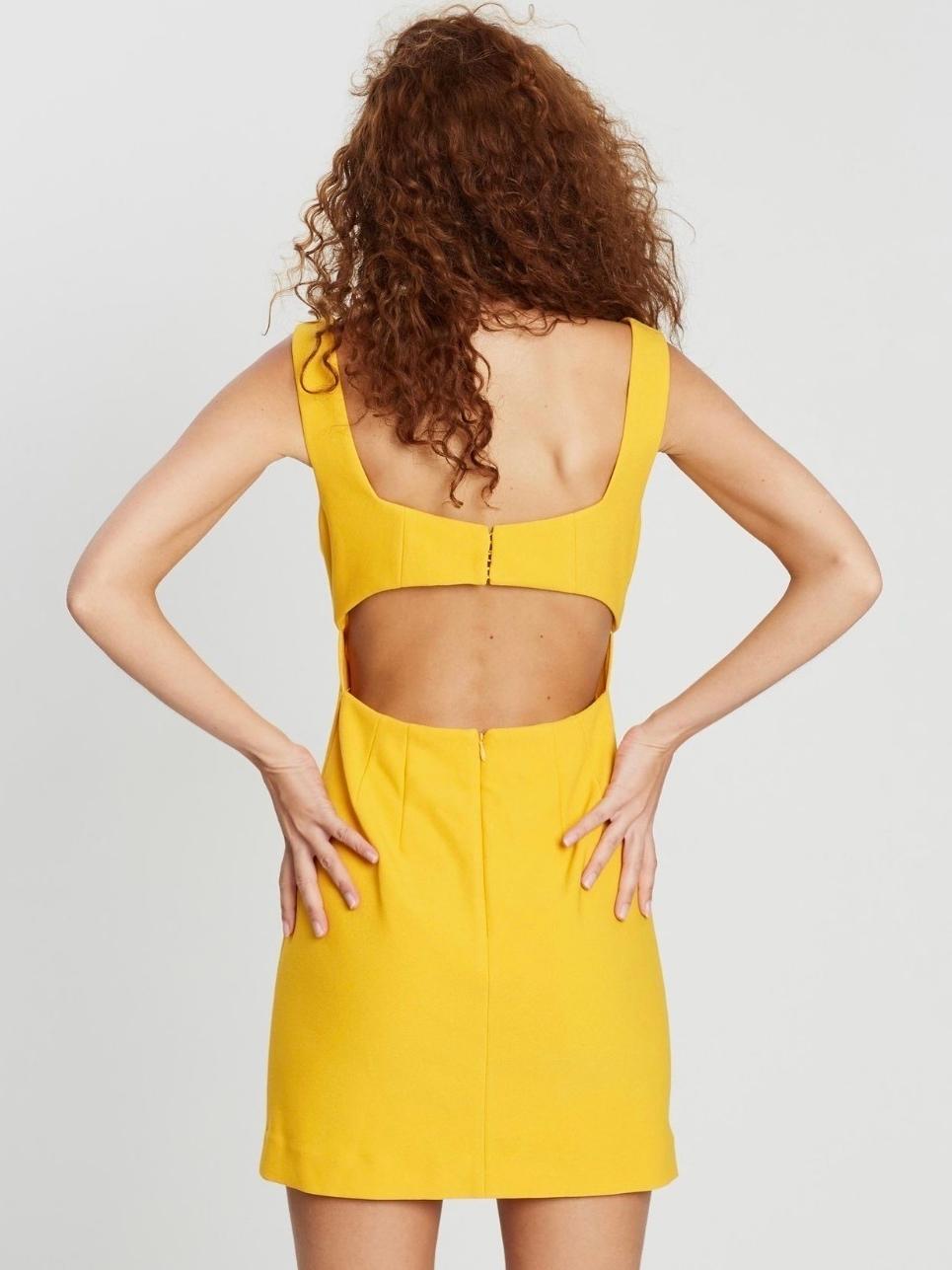 Finders keepers Nadia Mini Dress Yellow Size 14 photo 2
