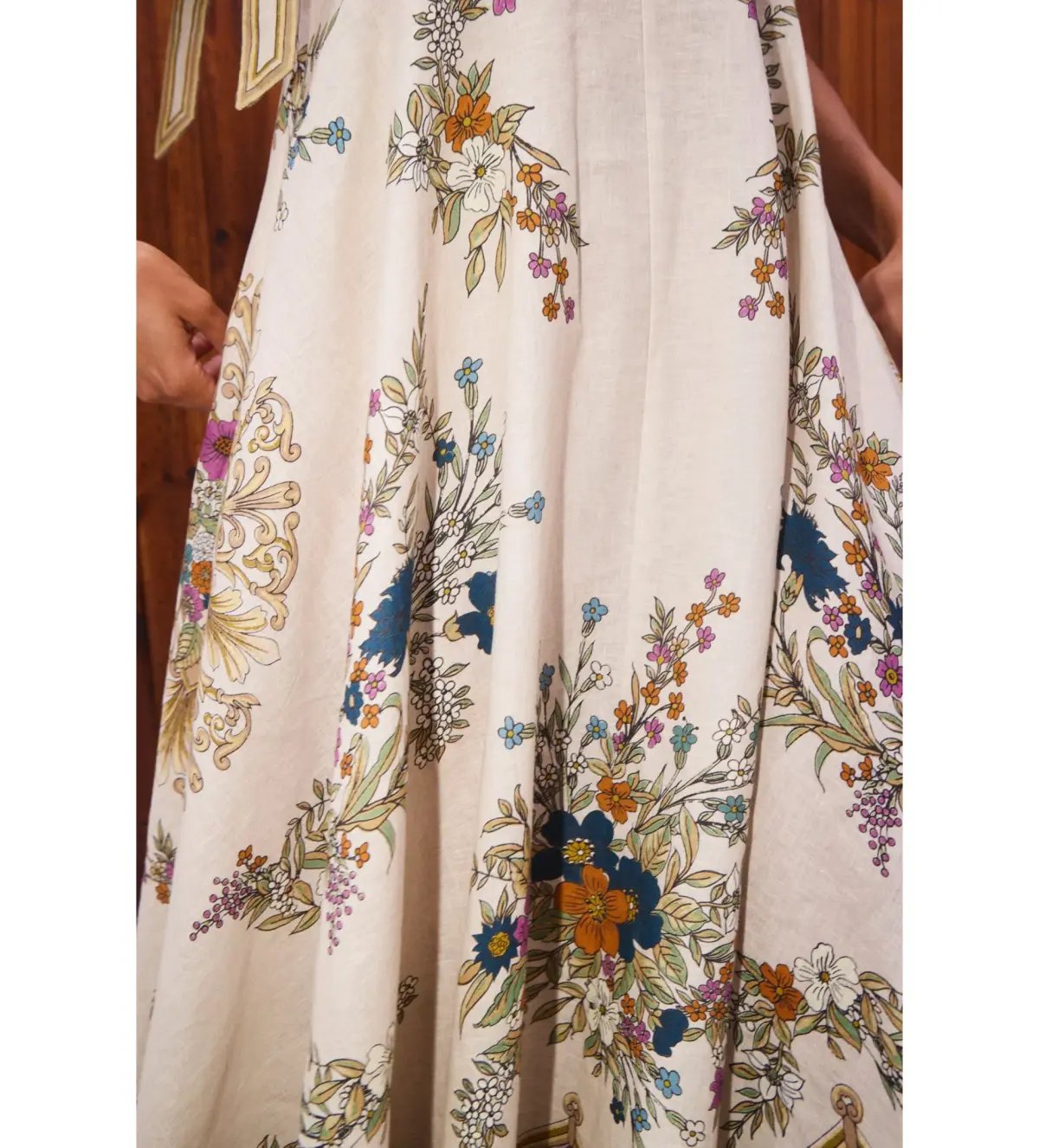 Alemais Antoinette Ballet Midi Sundress Cream Floral Size AU 8 photo 6