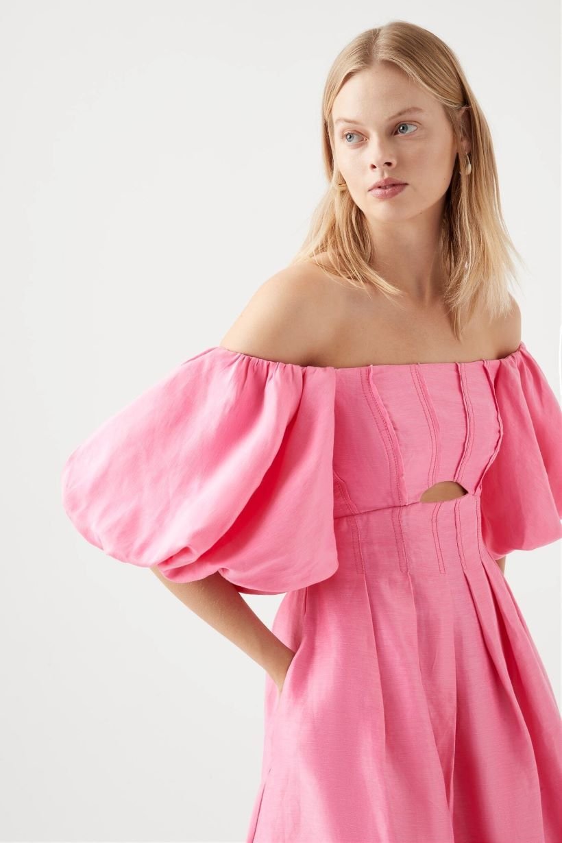 Aje Eugenie Off Shoulder Midi Dress photo 4