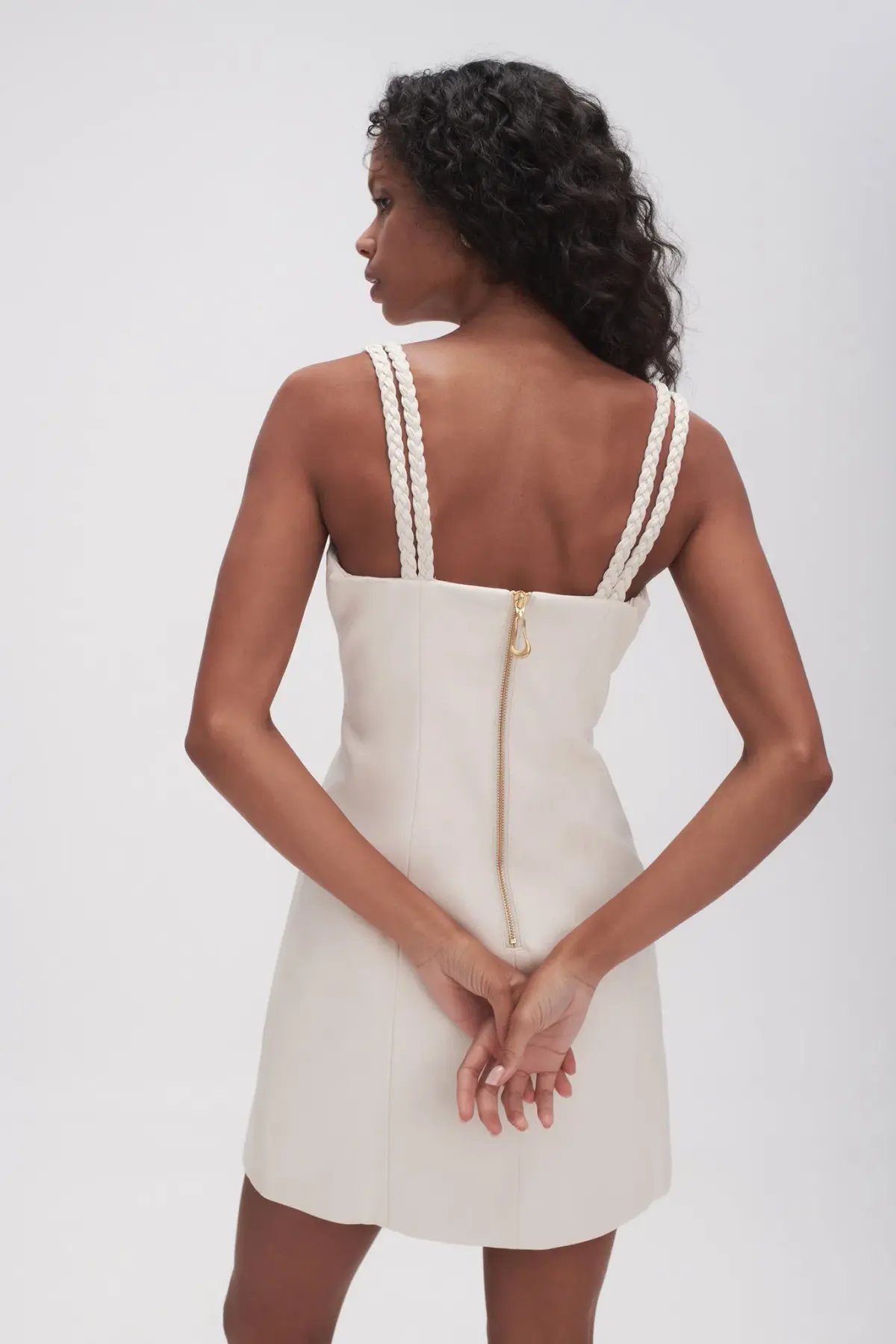 Aje Osa Braided Mini Dress White Size AU 4 photo 3