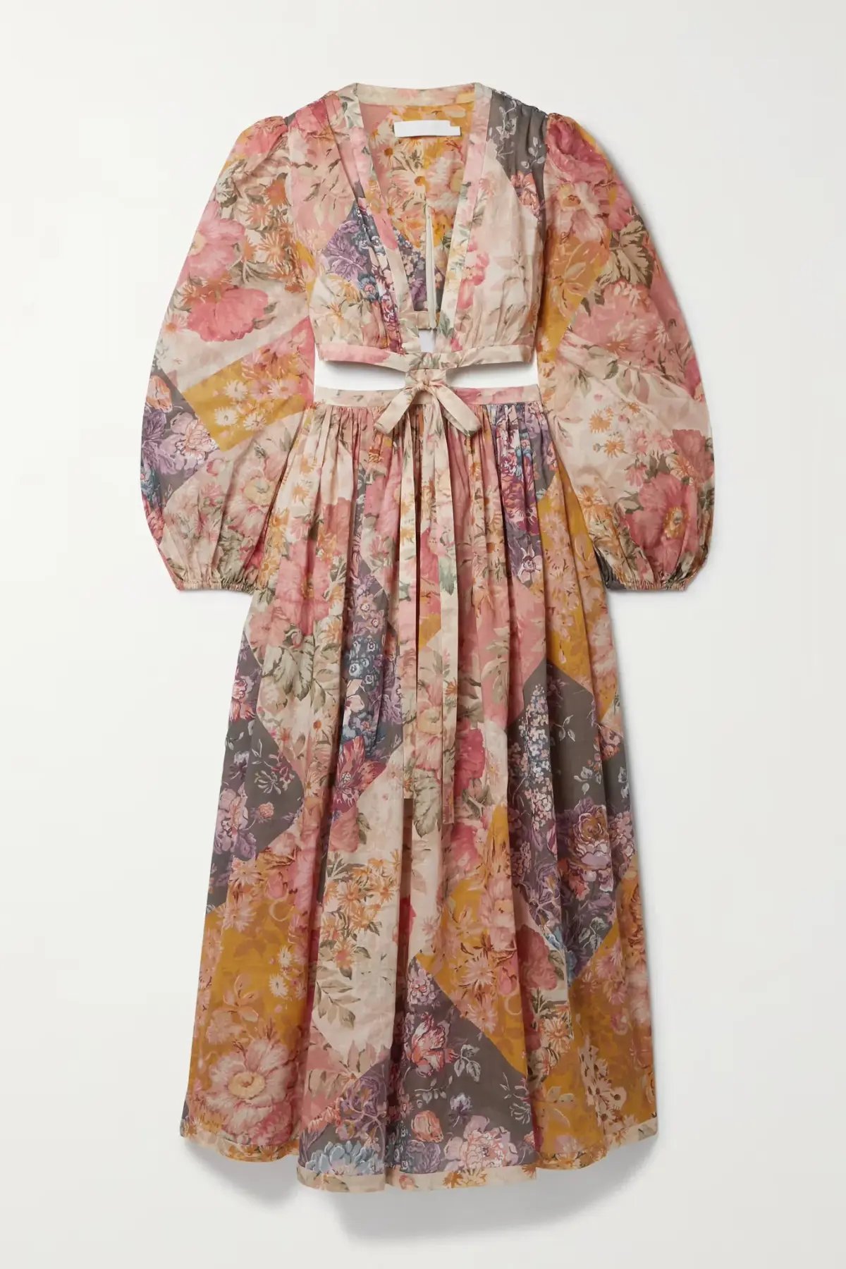 Zimmermann Pattie Patchwork Cutout Dress Floral Size 0 / AU8 photo 5