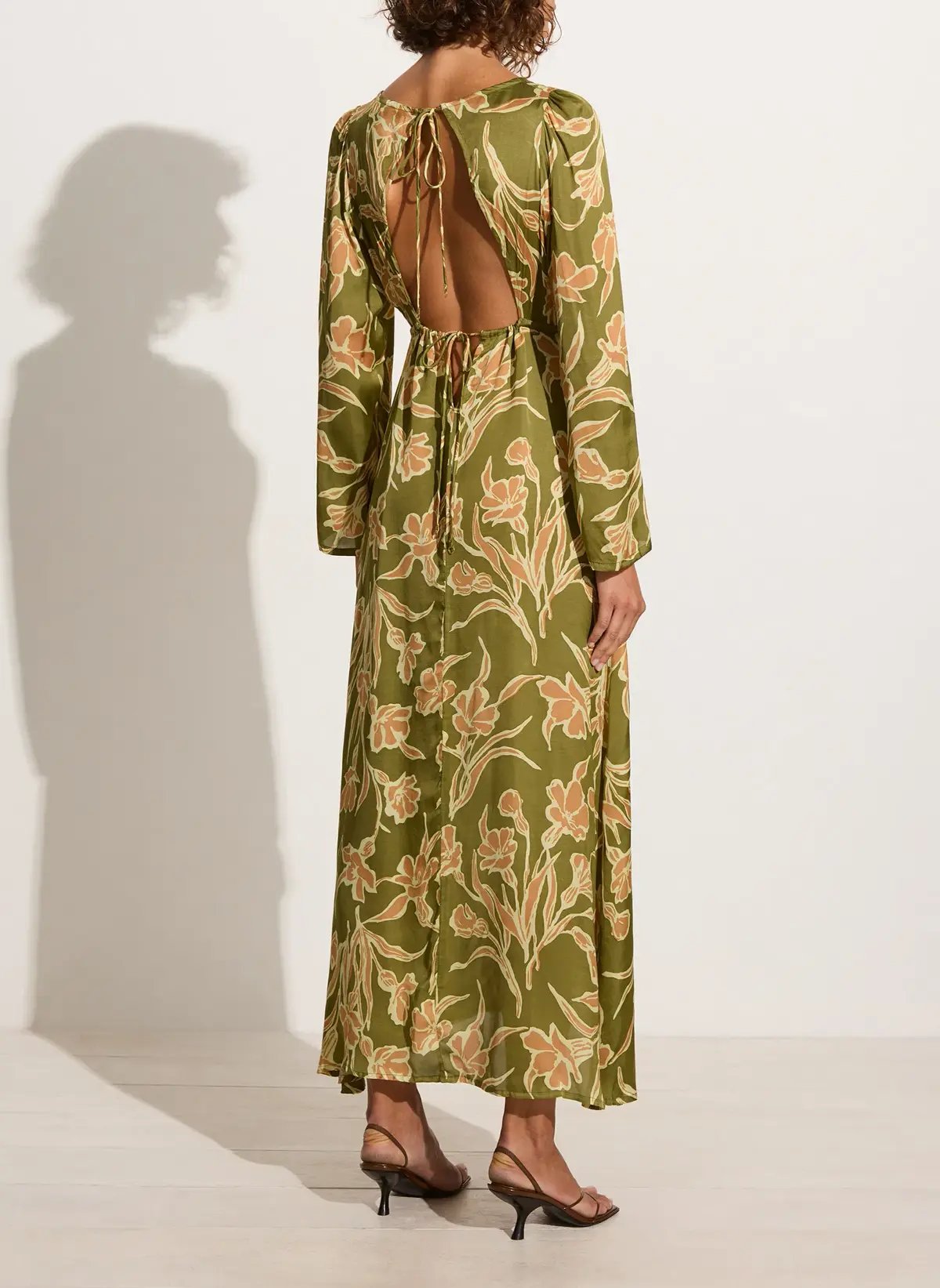 Faithfull Da Cova Maxi Green Floral Size 8 photo 2