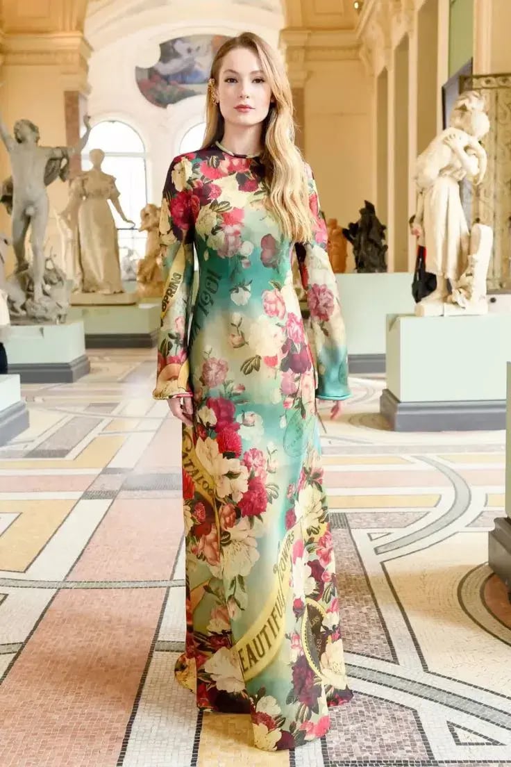 Zimmermann Wonderland Bias Slip Maxi Dress Peony Garden Floral Size 1 / AU 10 photo 3