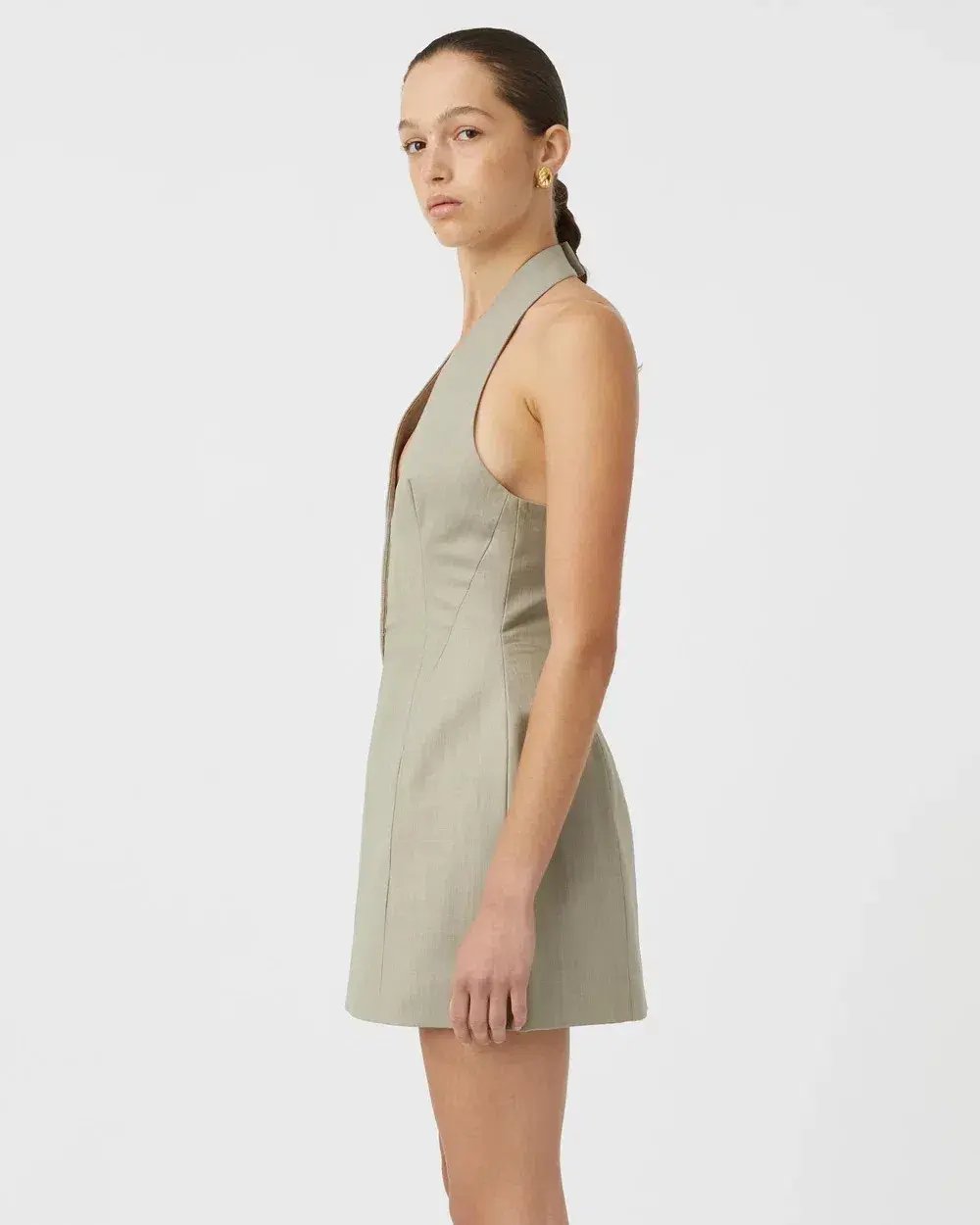 Camilla and Marc Pompidou Mini Dress Olive Marle Size 10 photo 2