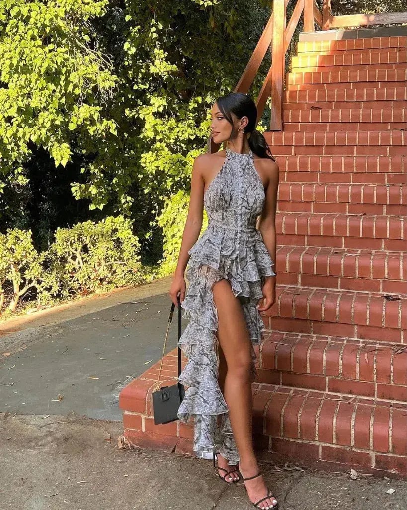 Derma Department Oscar Maxi Dress Snakeskin Size 4 photo 5