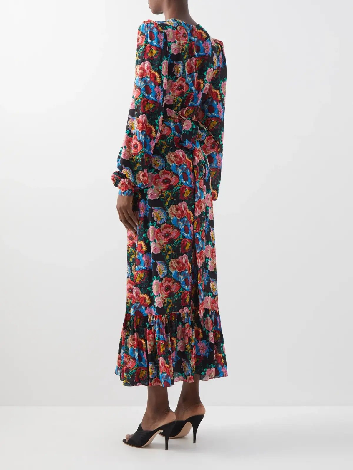 The Vampire’s Wife The Villanelle floral-print crepe dress Pink Size 14 photo 4