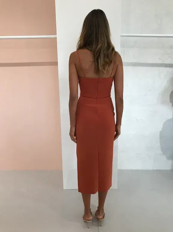 Bec & Bridge Ruby Midi Dress Rust Size 14 photo 3