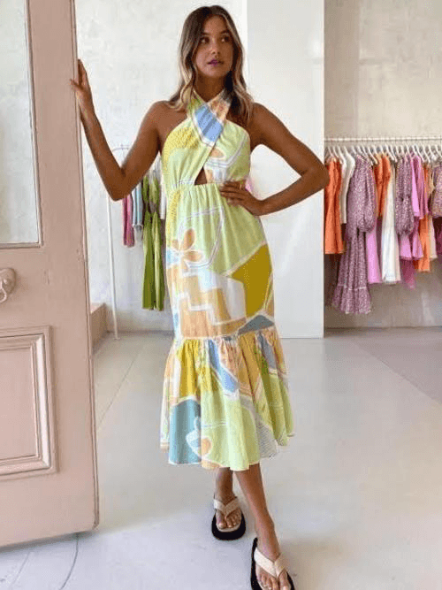 Steele Sia Midi Dress in Cabana Size XS / AU 6 photo 10
