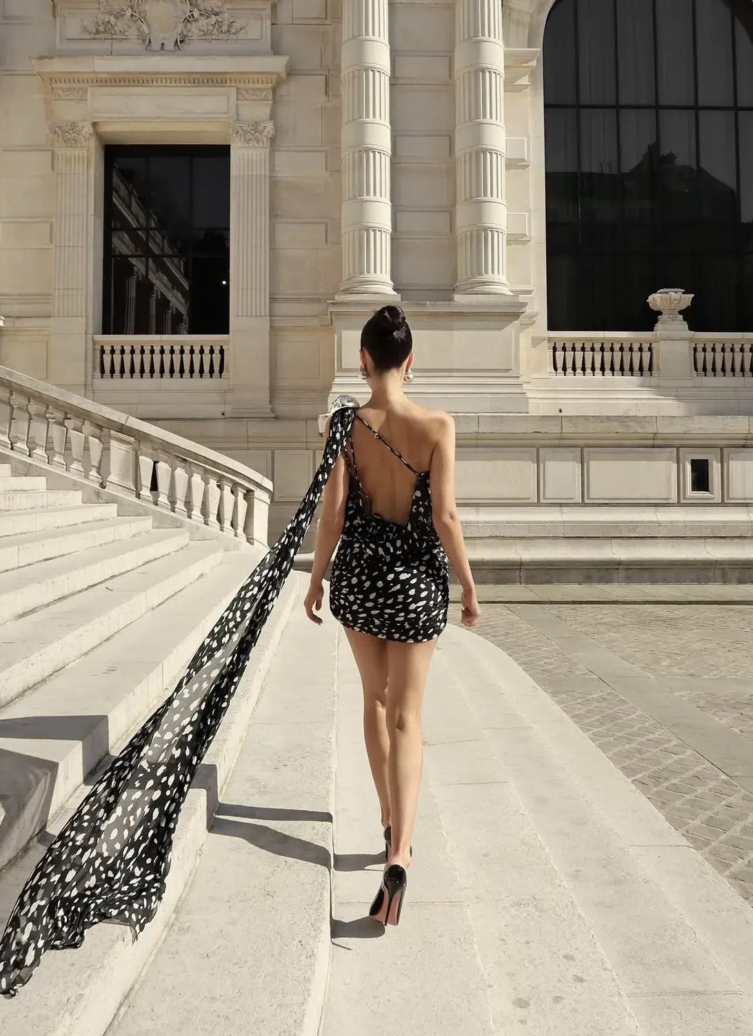 Leam Almes Dalmatian Print Chiffon Mini Dress with Metal Stone Size XS / AU 6 photo 6