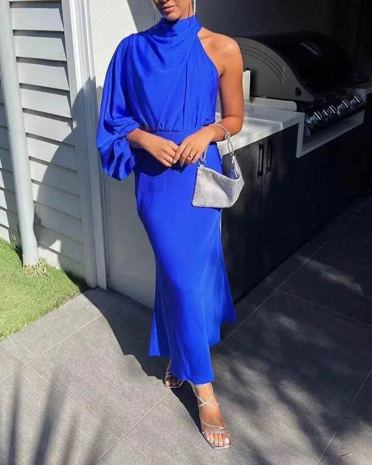 Sheike Olivia Maxi Dress Cobalt Blue Size 10 photo 5