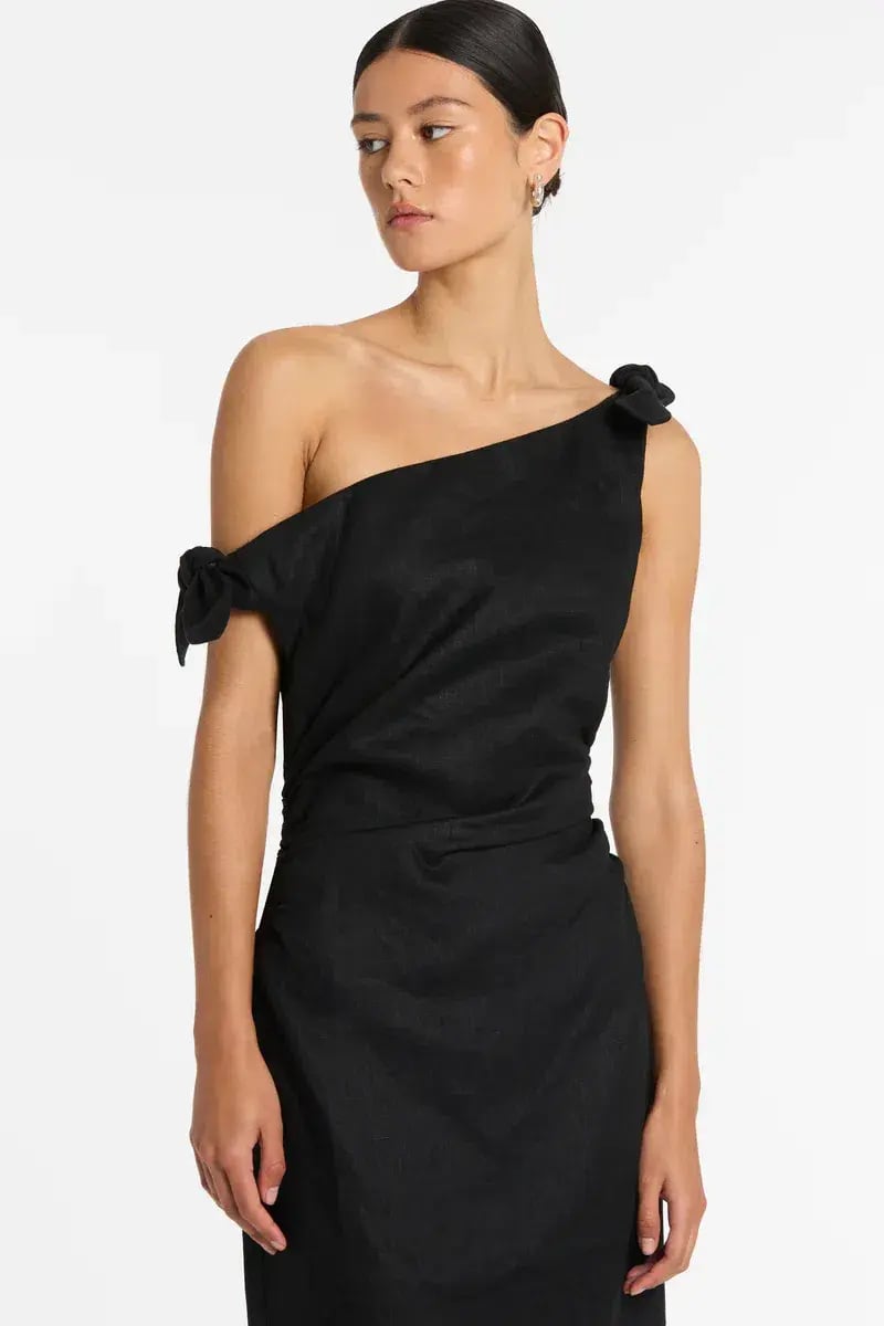 Sir The Label Bettina Off Shoulder Dress In Black Size 12 photo 2