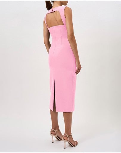 By Johnny Elara Curve Structure Midi Dress - Pink photo 4
