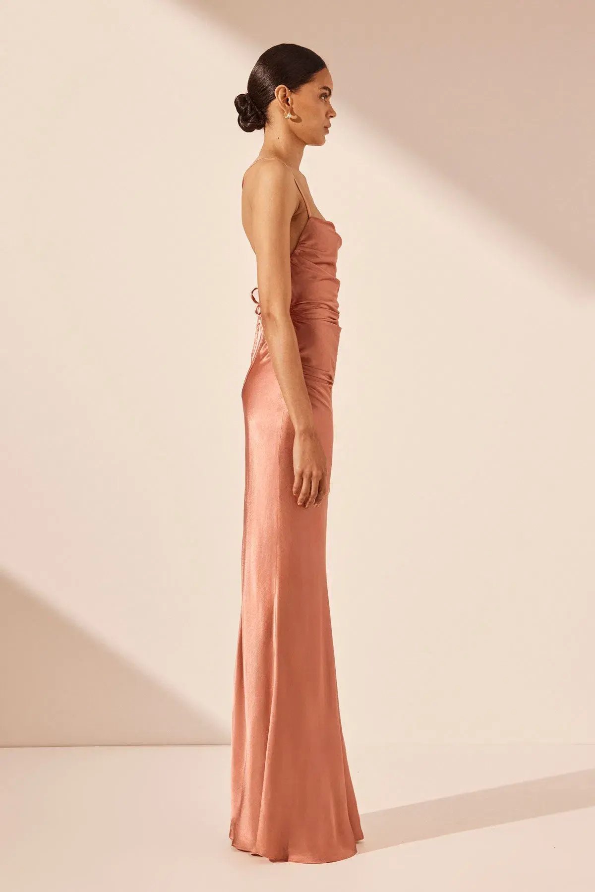Shona Joy La Lune Lace Back Maxi Dress Antique Rose Size 8 photo 4